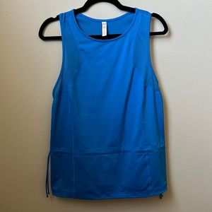 LUCY Blue high neck workout tank. L